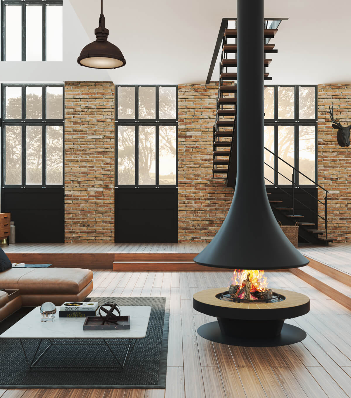 Eva 992 Central Vapour Flame Effect - Designer Fireplace - Caleo Ltd